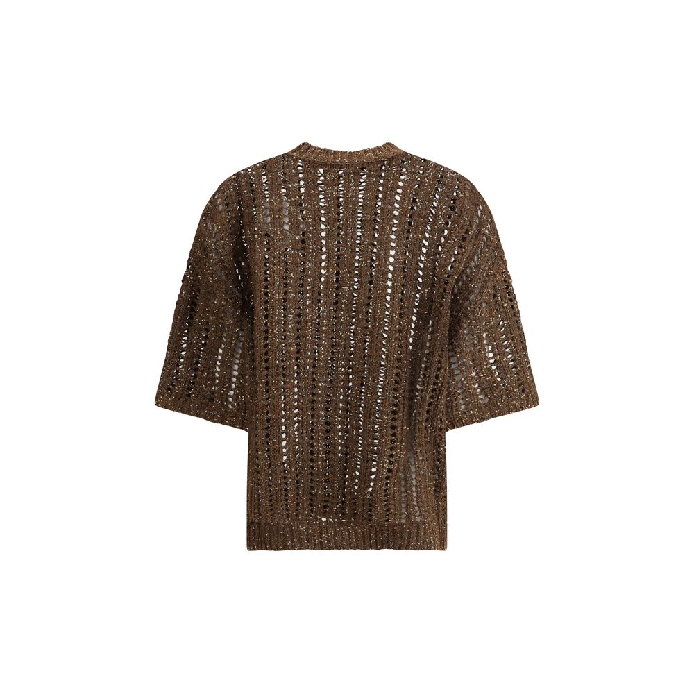 Brunello Cucinelli Sweater In Perforated Knit