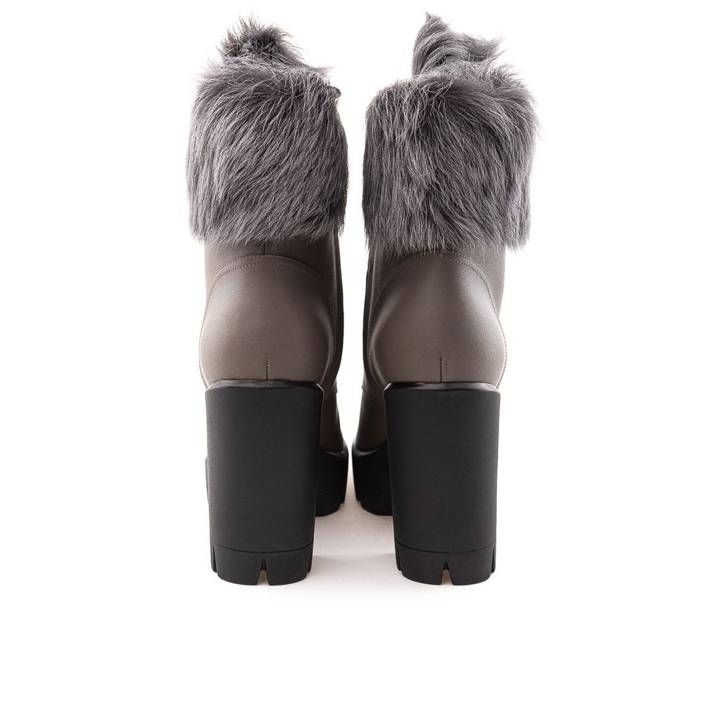 Giuseppe Zanotti Gray Leather Eco Boot