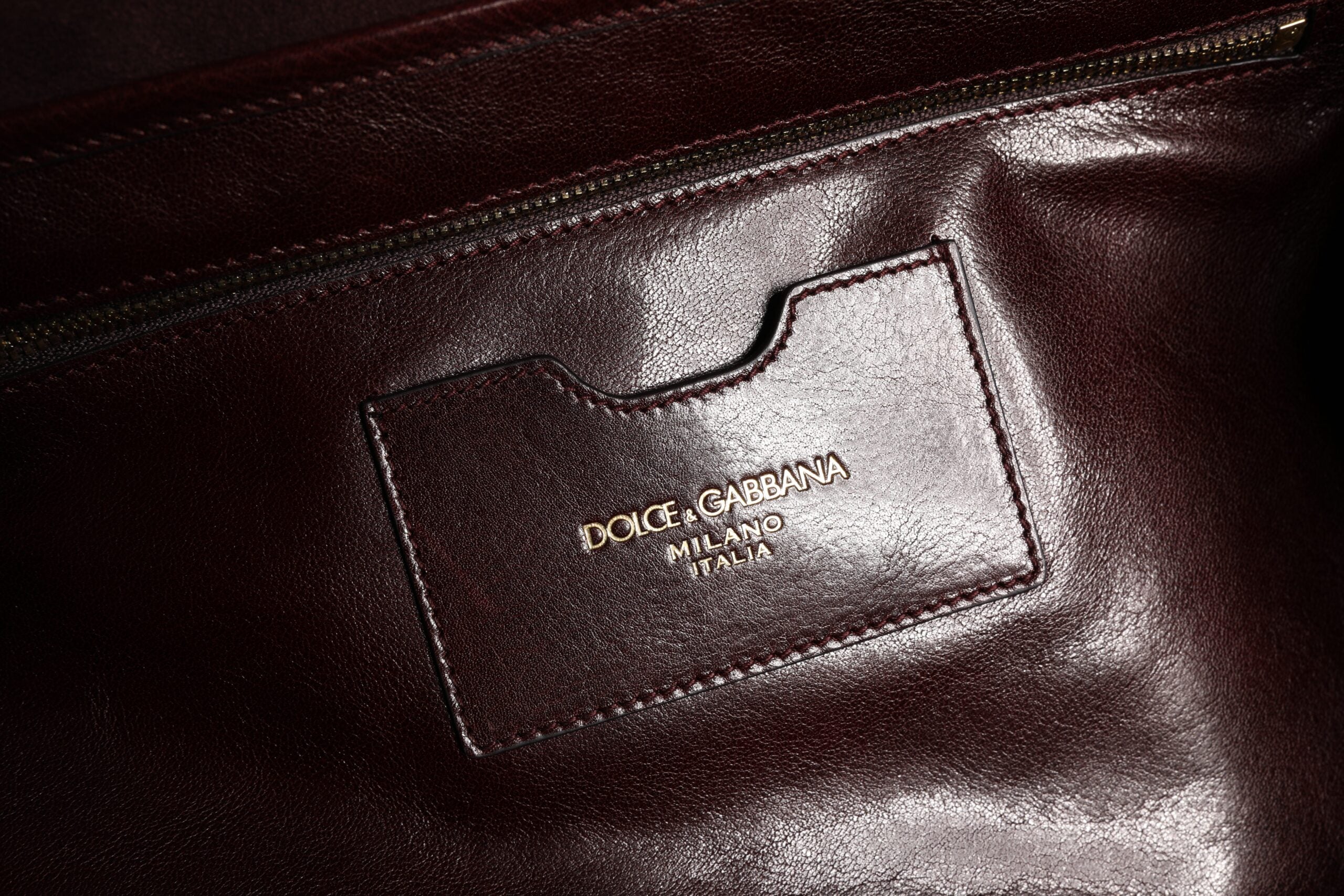 Dolce & Gabbana Brown Leather Leopard Shoulder Strap Tote Bag