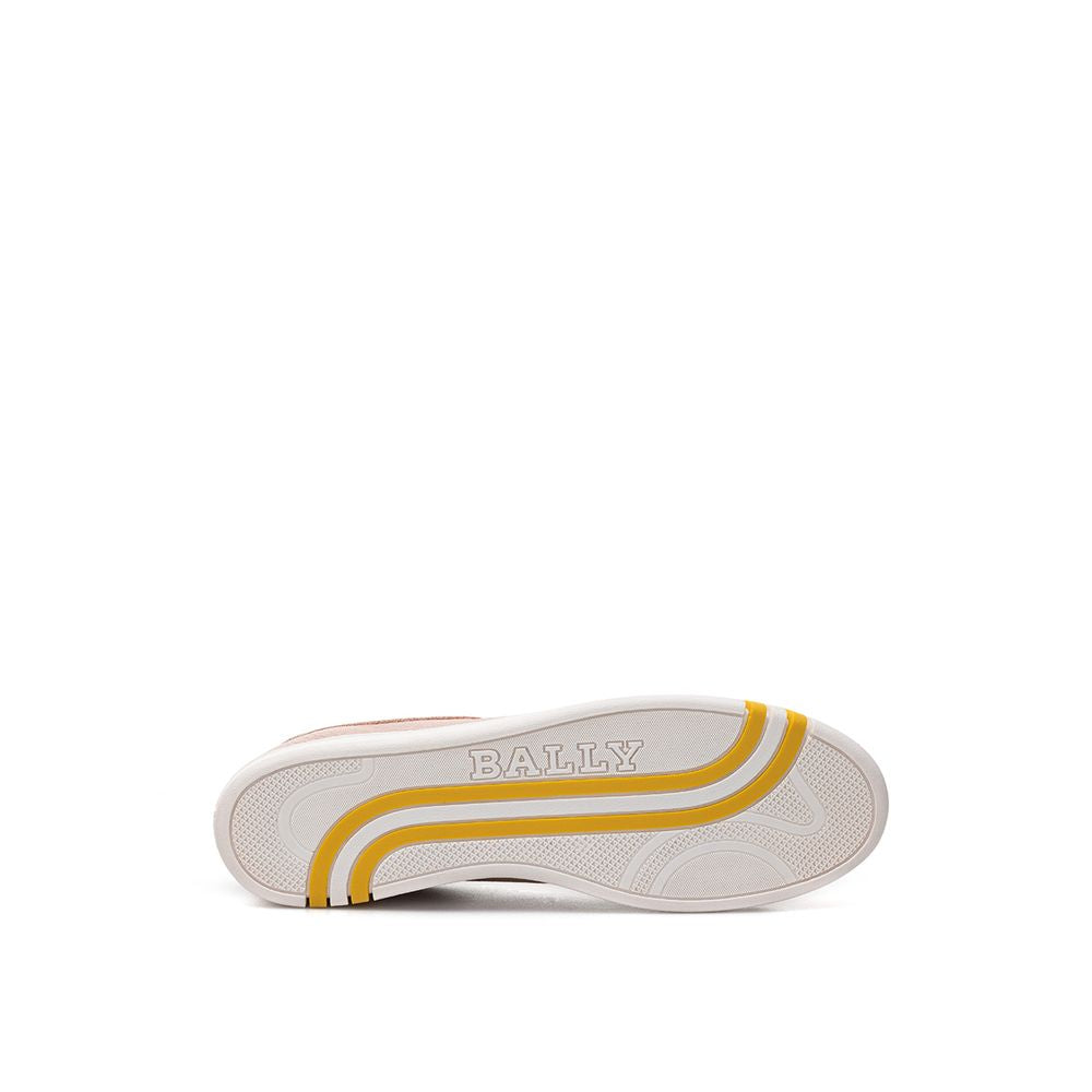 Bally Elegant Cotton Leather Pink Sneakers