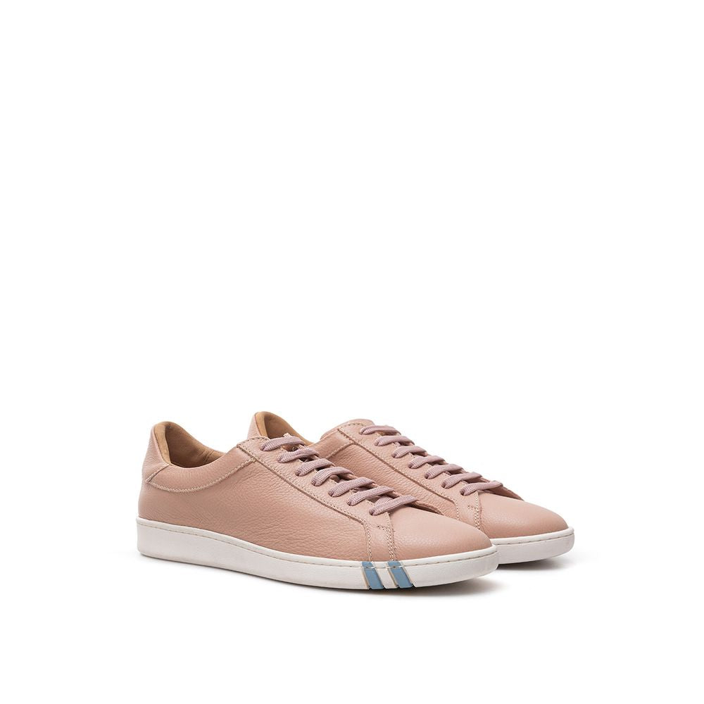 Bally Elegant Leather Pink Sneakers