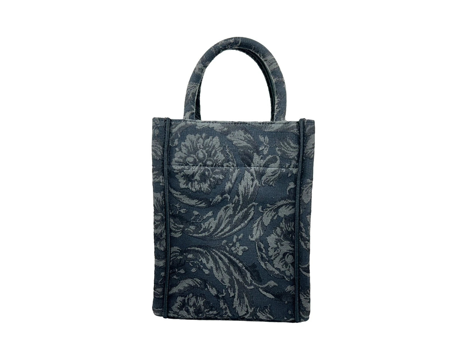 Versace Black Athena Barocco Mini Top Handle Tote Crossbody Bag