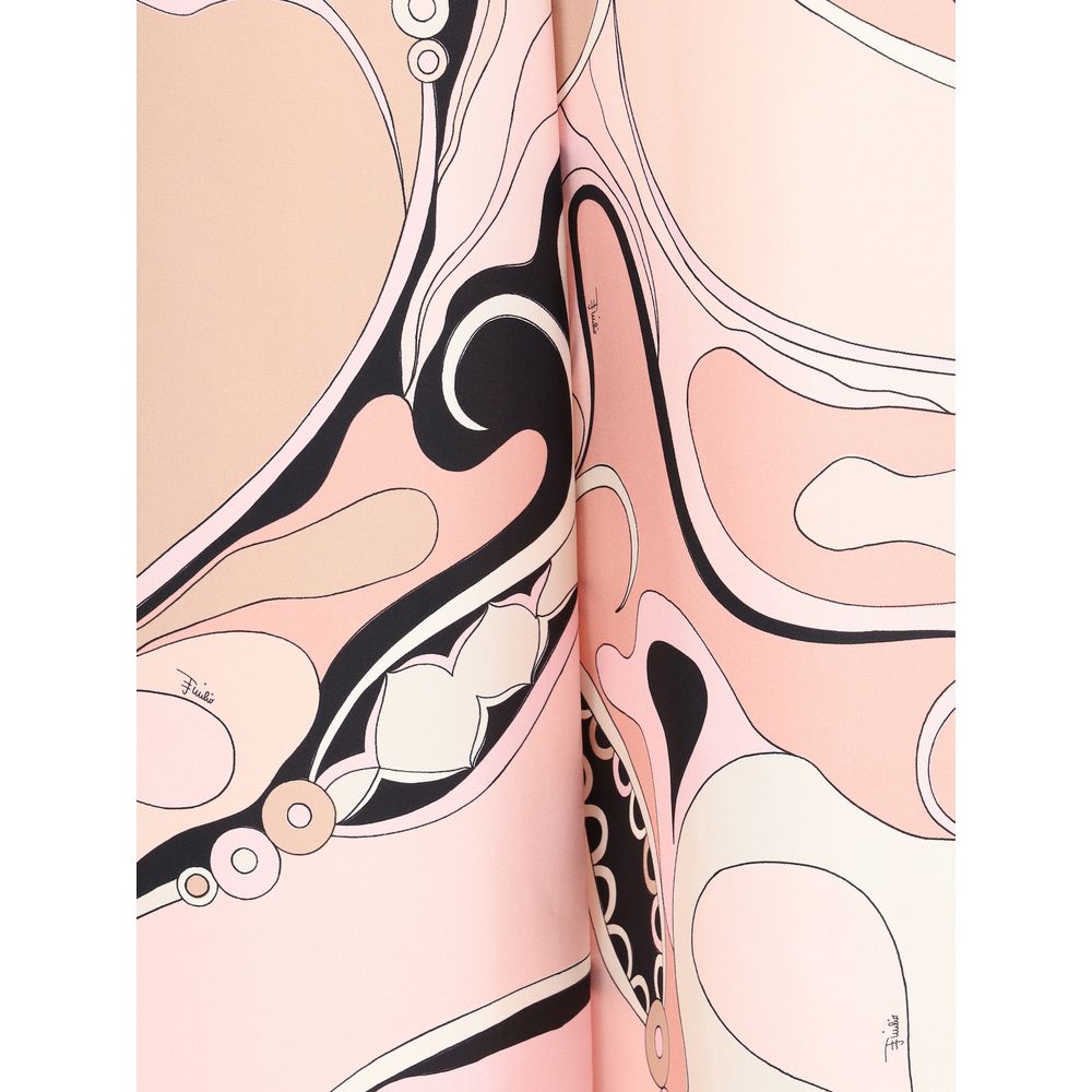 Emilio Pucci Silk Orchid Print Pant