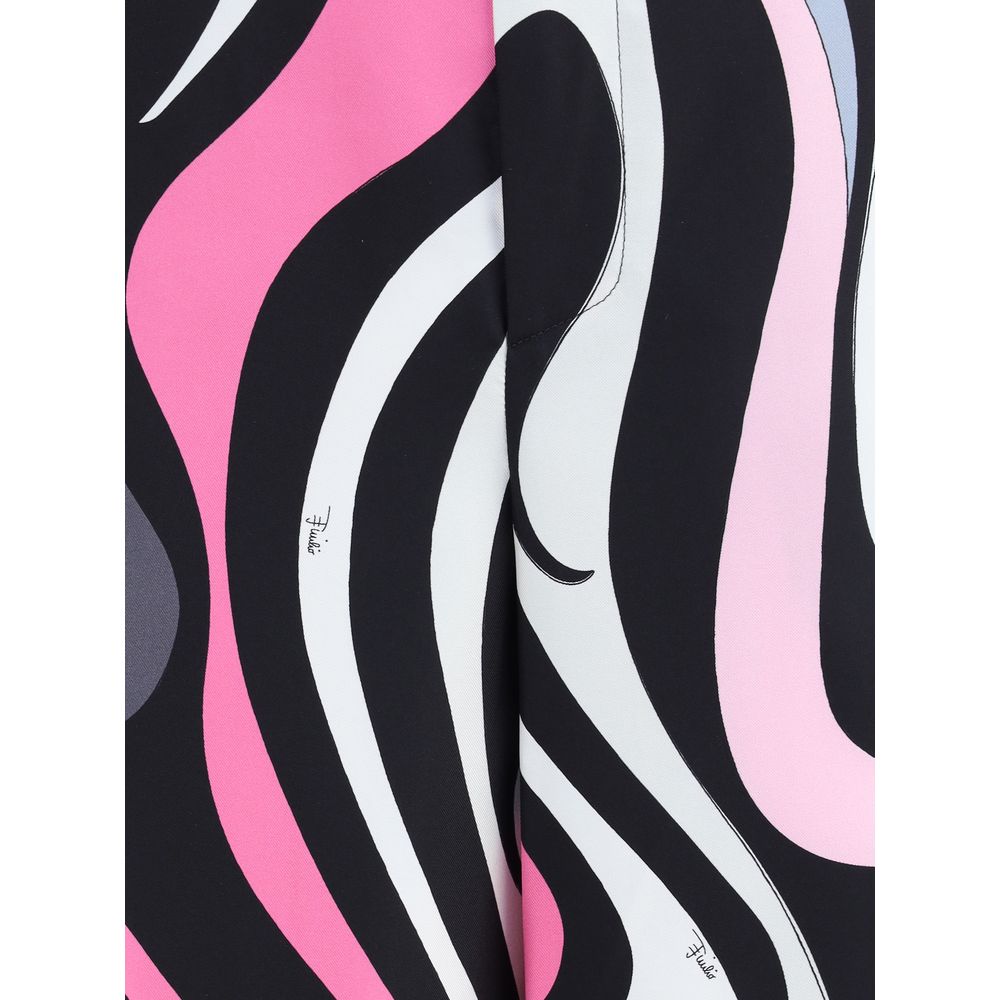 Emilio Pucci Silk Marble Print Pant