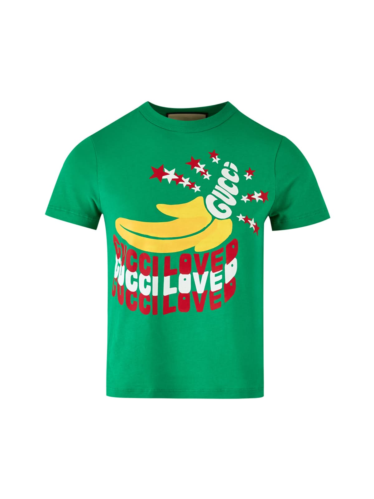 Gucci Cotton Green Logo T-Shirt