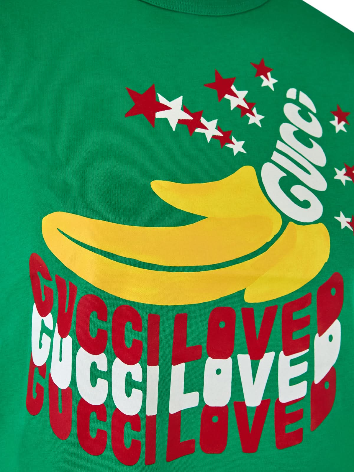 Gucci Cotton Green Logo T-Shirt