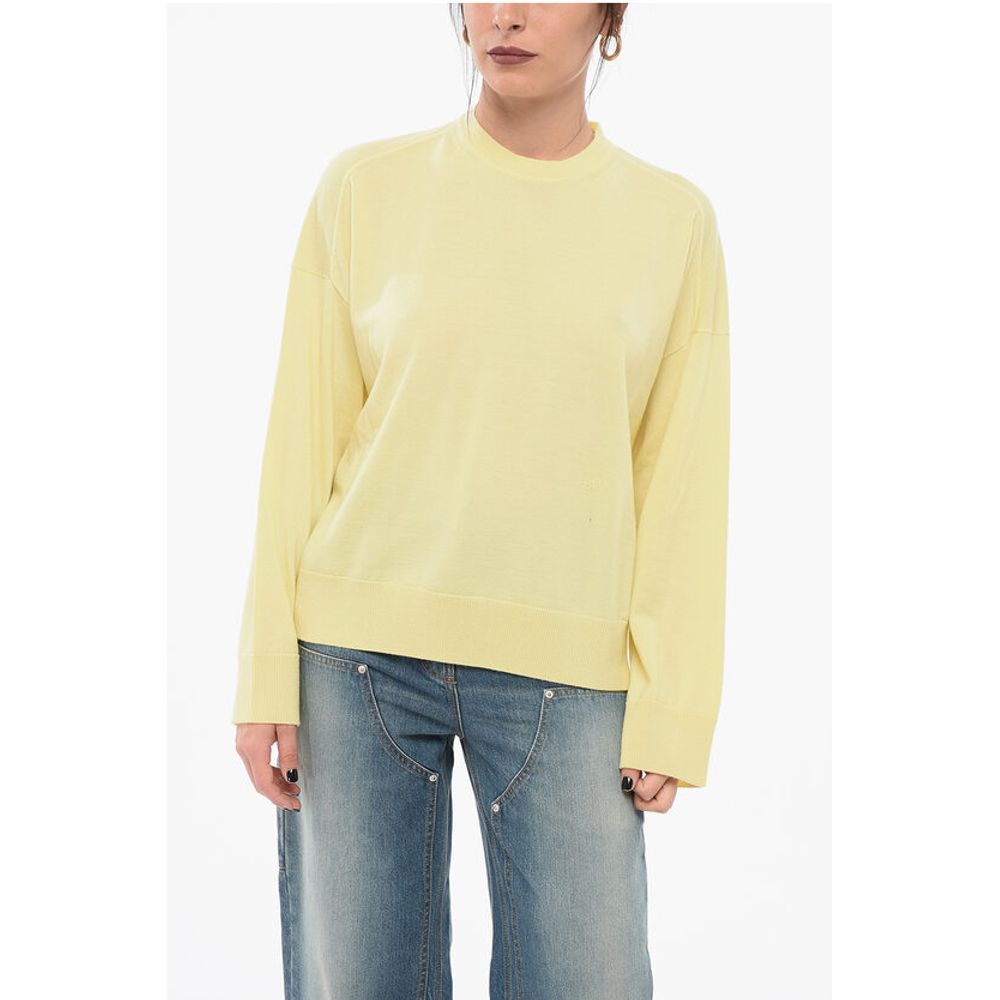 Bottega Veneta Wool Straight Fit Crew Neck Sweater