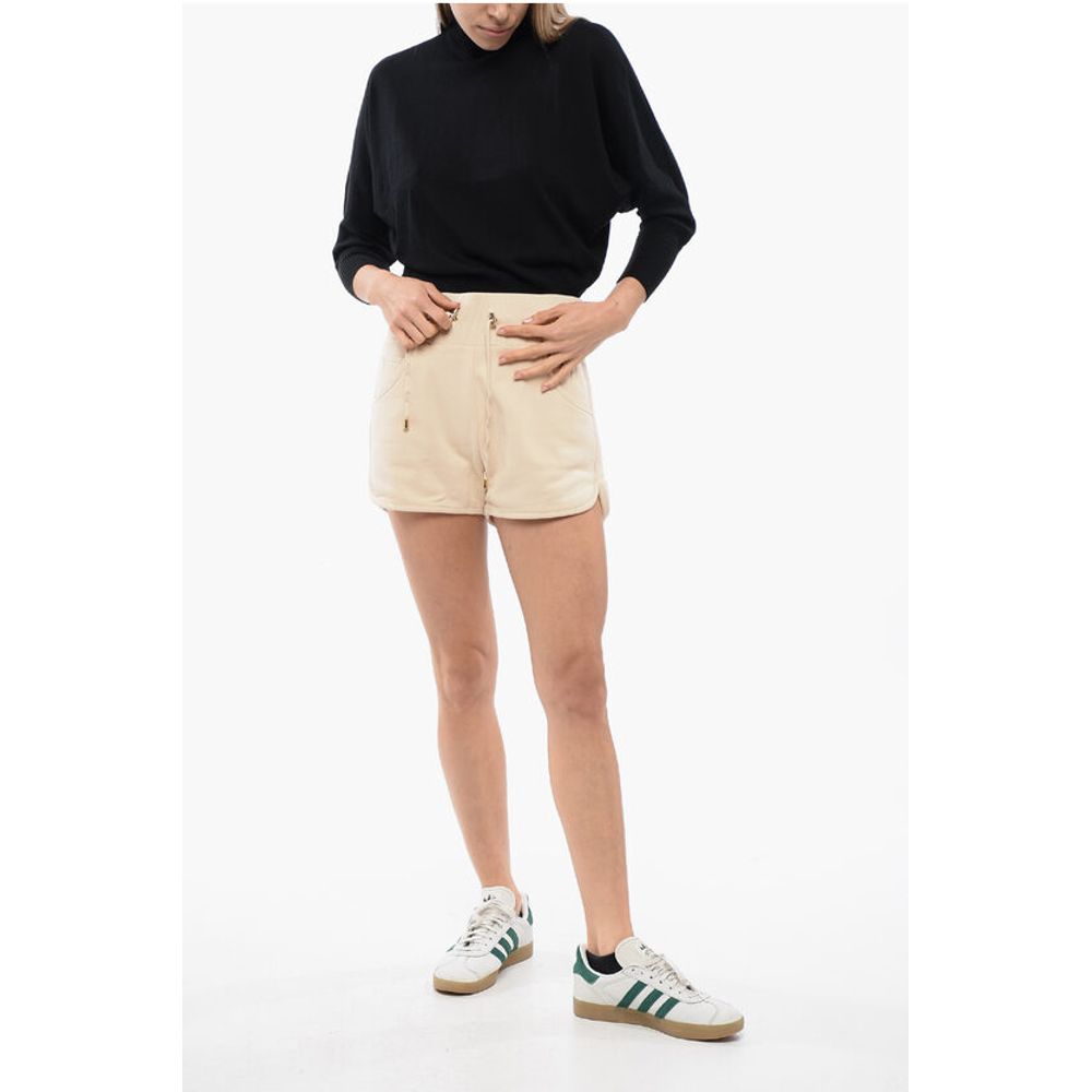 Balmain Brushed Multipocket Shorts With Flocked Logo