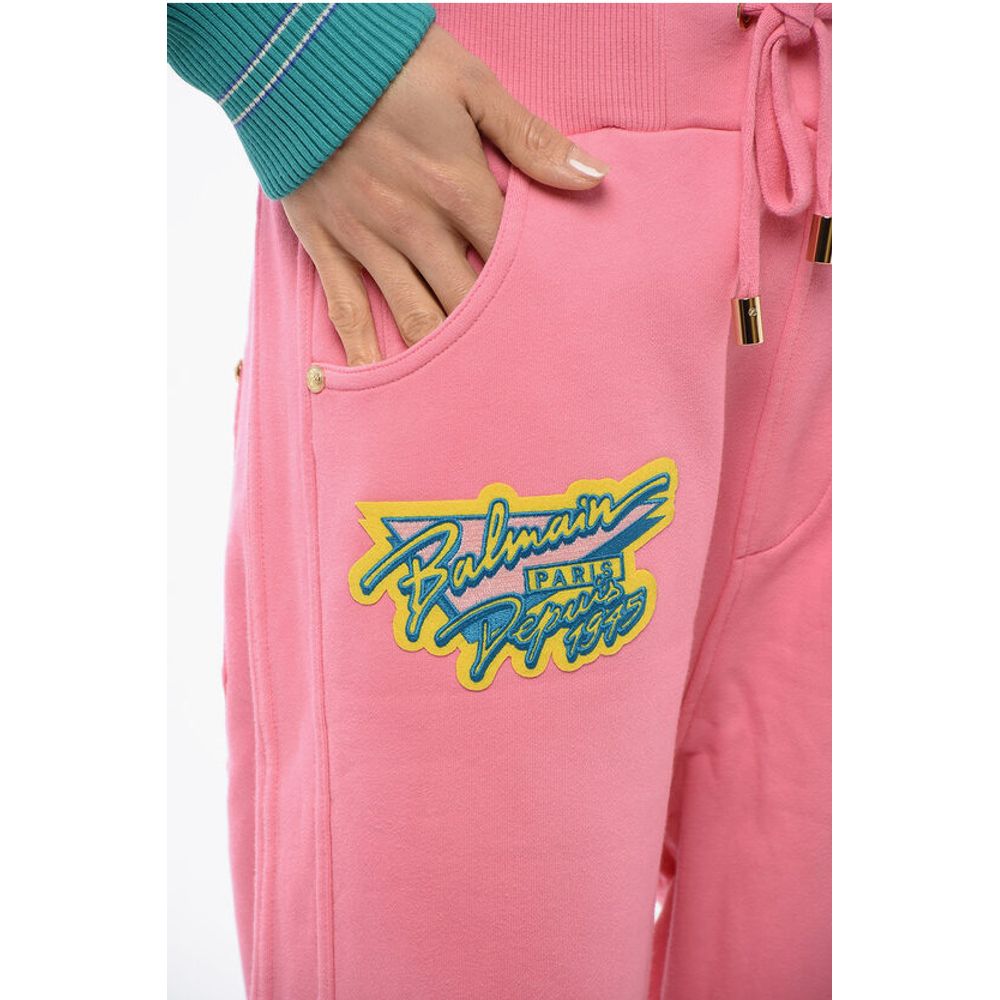 Balmain Boyfriend Joggers With Turn Up Hems