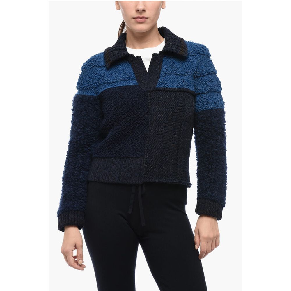 Bottega Veneta Wool Polo Neck Crop Pullover