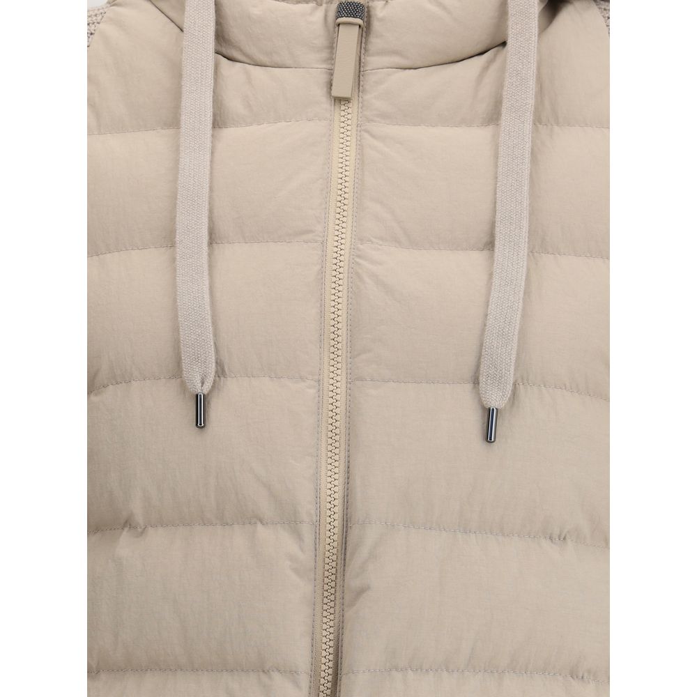 Brunello Cucinelli Wool Sleeved Down Jacket Glam Steals