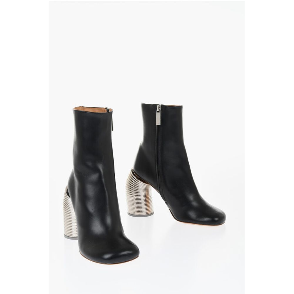 Off-White Off White Leather Off White Spring Boots Statement Heel 11 Cm