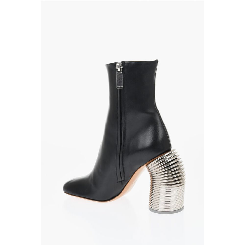 Off-White Off White Leather Off White Spring Boots Statement Heel 11 Cm