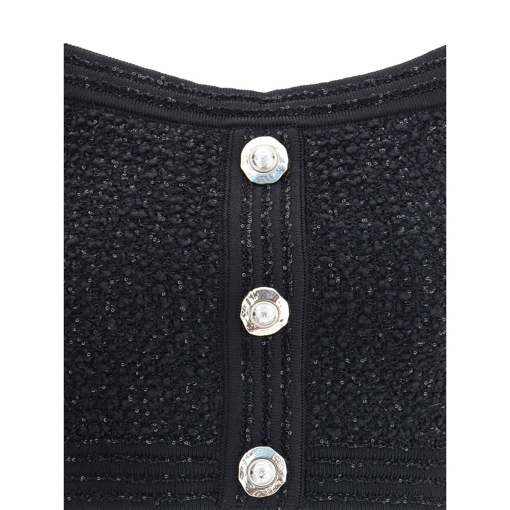 Balmain Light Tweed Straps Top