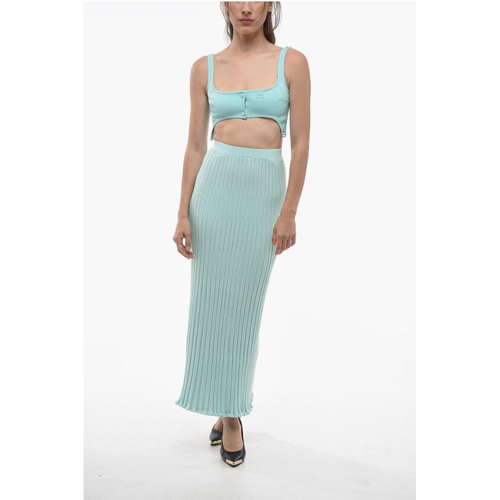 Aeron Ribbed Aria Maxi Skirt With Elastic Waistband