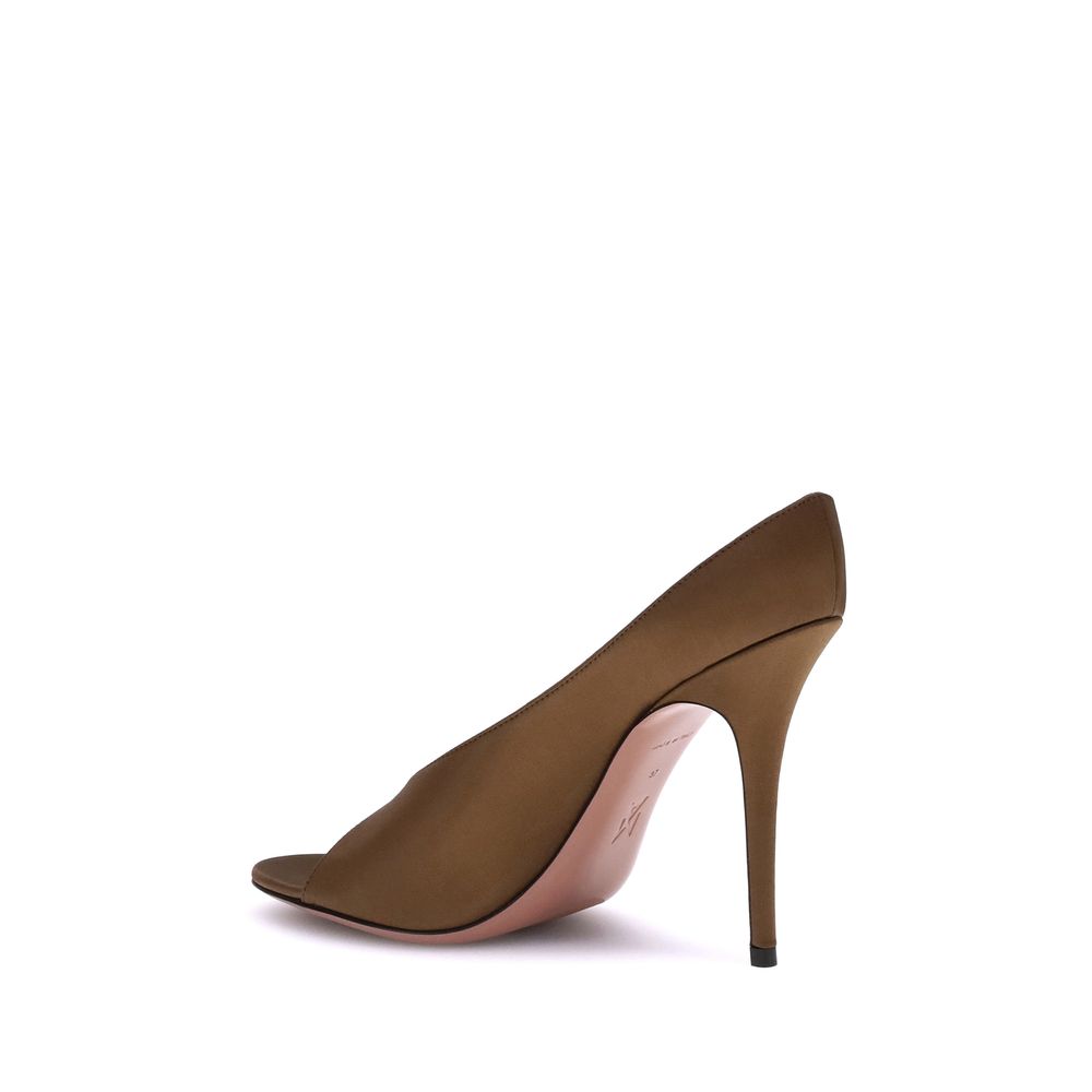 Amina Muaddi Satin Anok Sandals