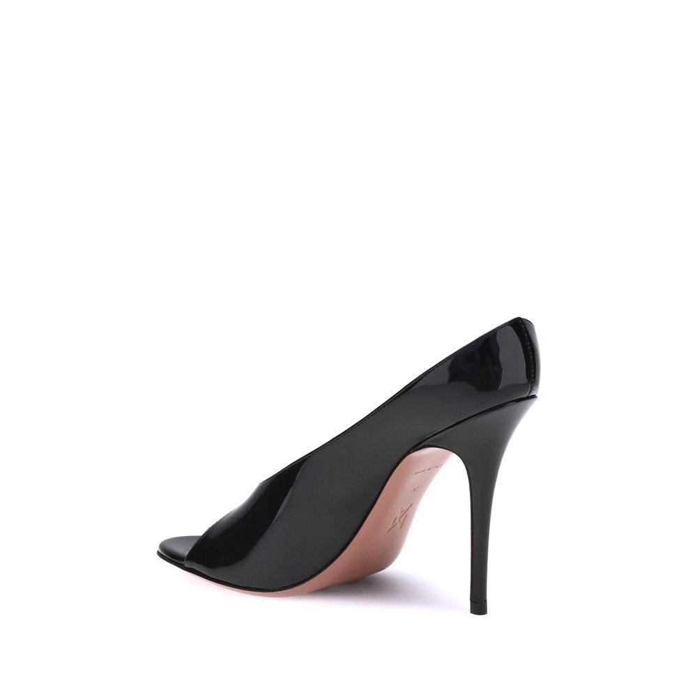 Amina Muaddi Leather Anok Sandals