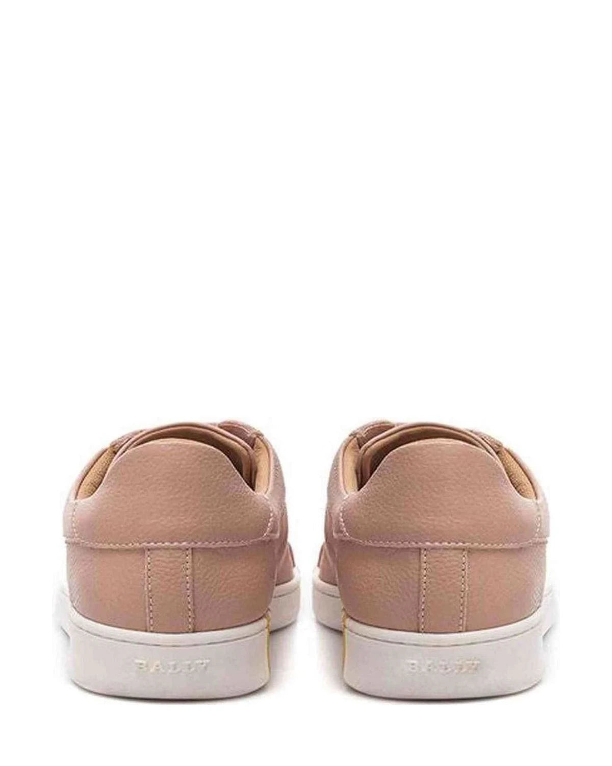 Bally Elegant Pink Cotton Leather Sneakers Sneakers