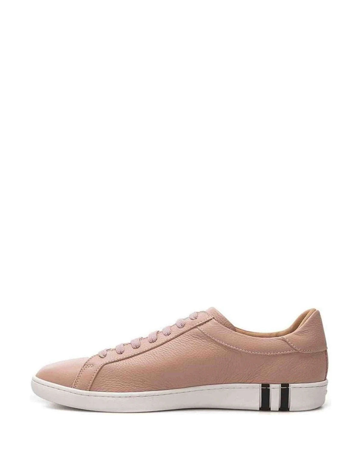Bally Elegant Pink Leather Sneakers For Women Sneakers