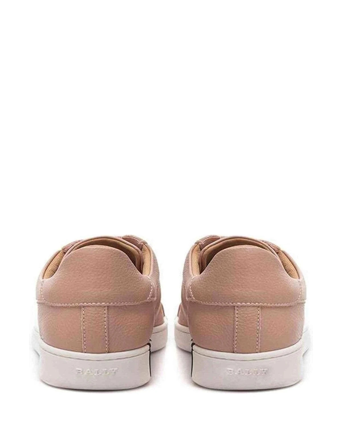 Bally Elegant Pink Leather Sneakers For Women Sneakers