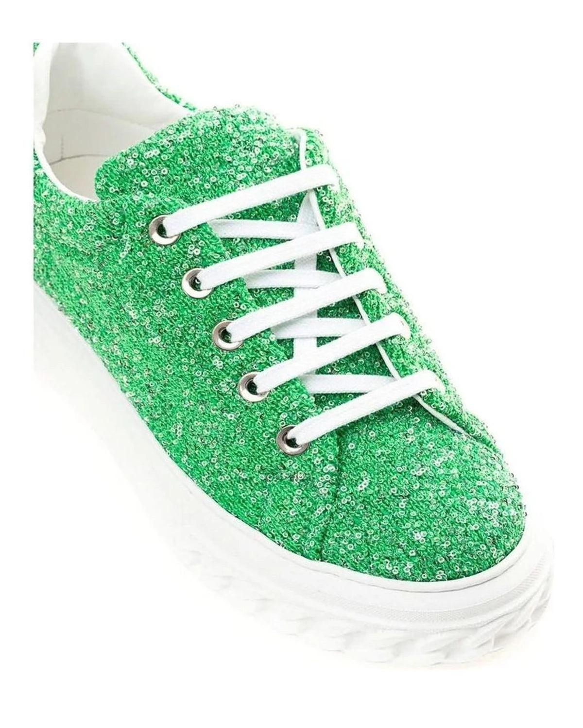 Casadei Emerald Elegance Leather Sneakers Sneakers