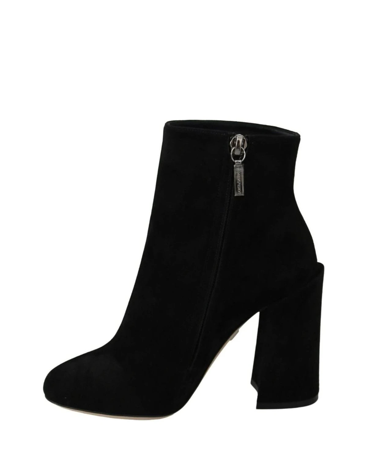 Dolce & Gabbana Embroidered Ankle Boots In Lambskin Suede Boots