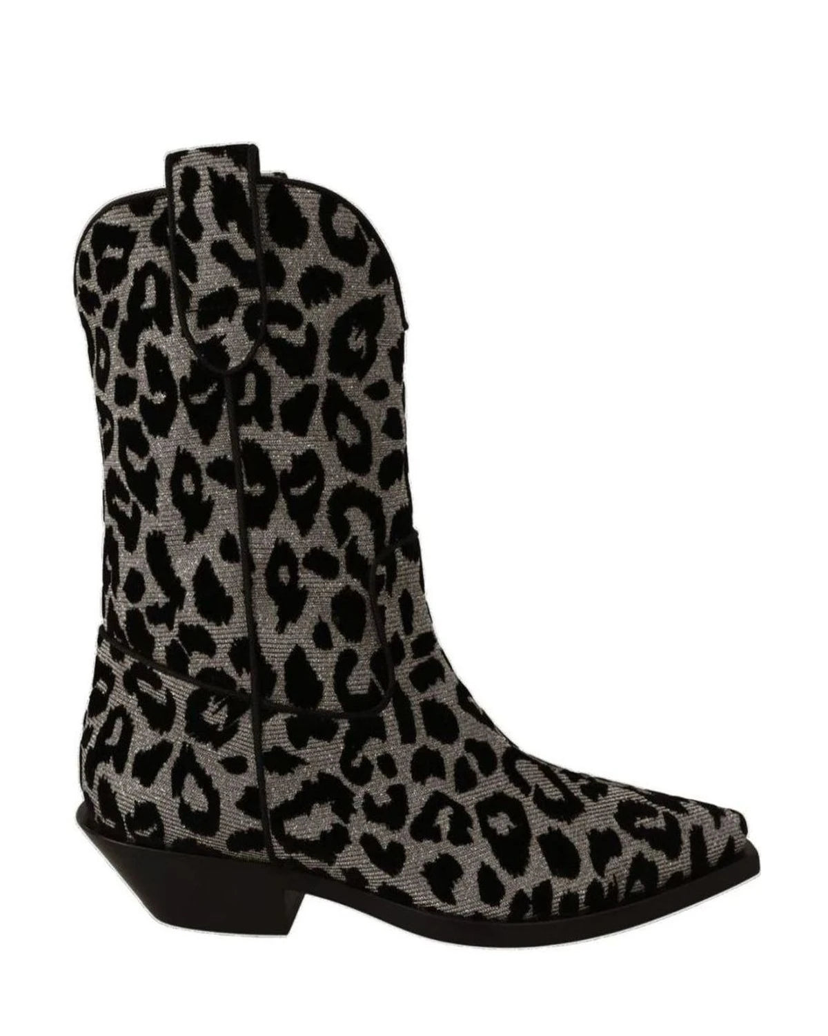 Dolce & Gabbana Elegant Leopard Print Mid Calf Boots Glam Steals