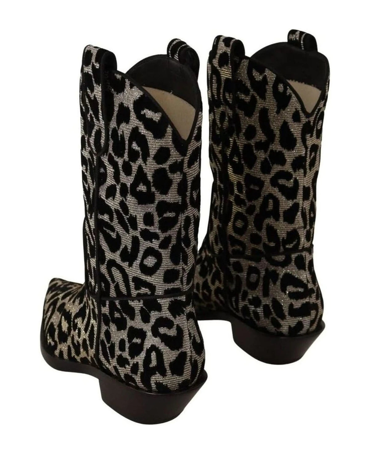 Dolce & Gabbana Elegant Leopard Print Mid Calf Boots Boots