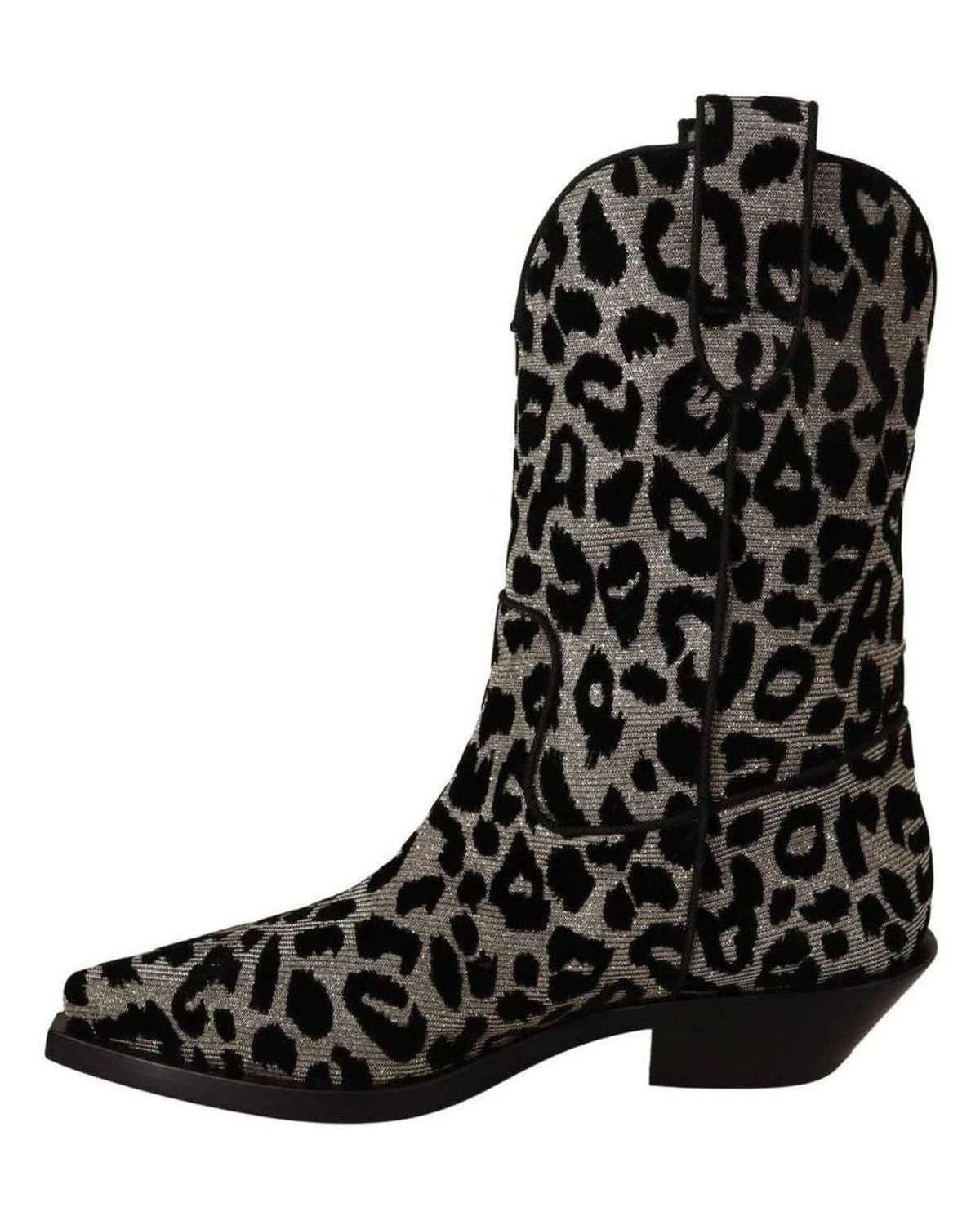 Dolce & Gabbana Elegant Leopard Print Mid Calf Boots Boots
