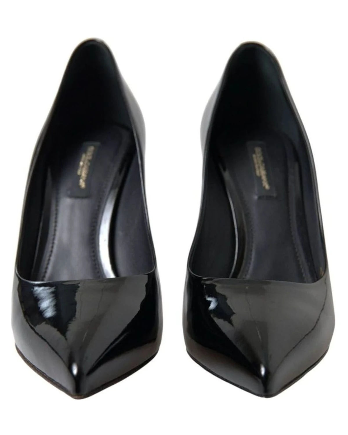 Dolce & Gabbana Black Elegant Patent Stiletto Heels Heels
