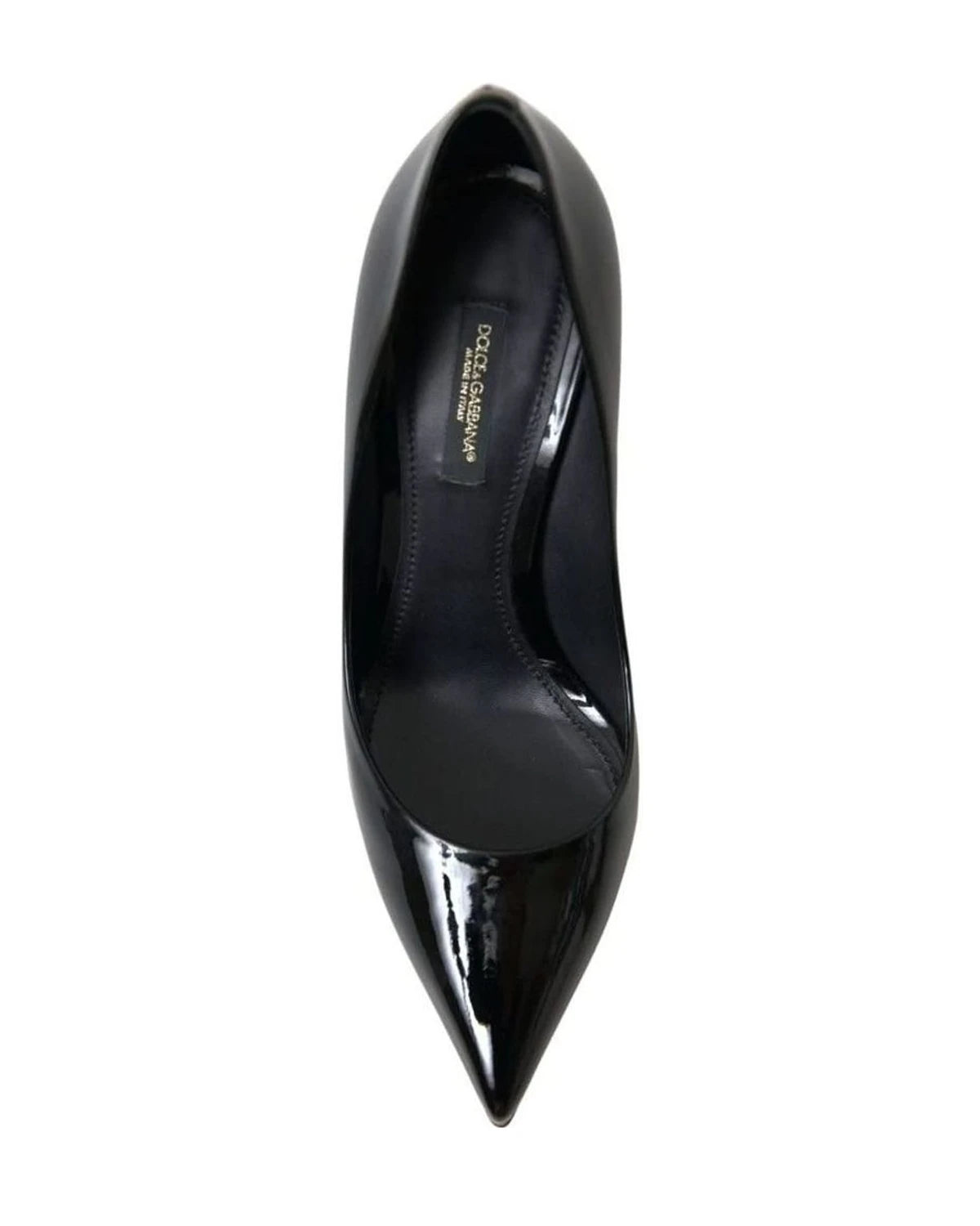 Dolce & Gabbana Black Elegant Patent Stiletto Heels Heels