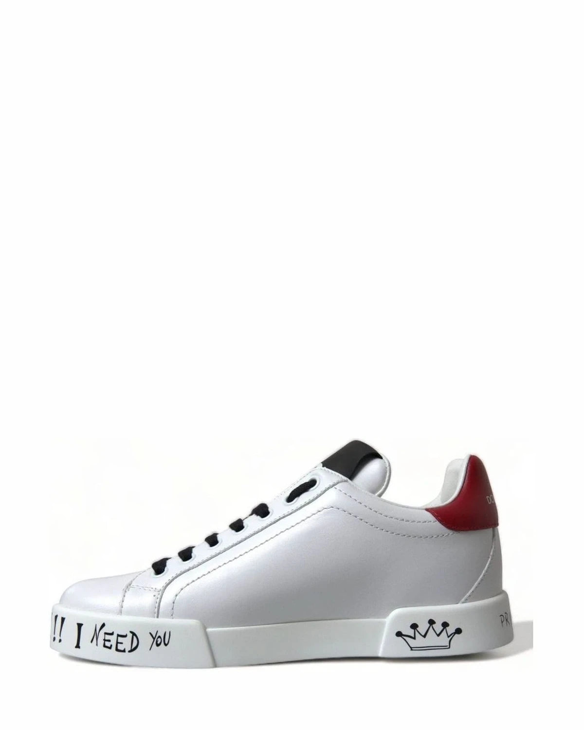 Dolce & Gabbana White Chic Portofino Leather Sneakers Sneakers