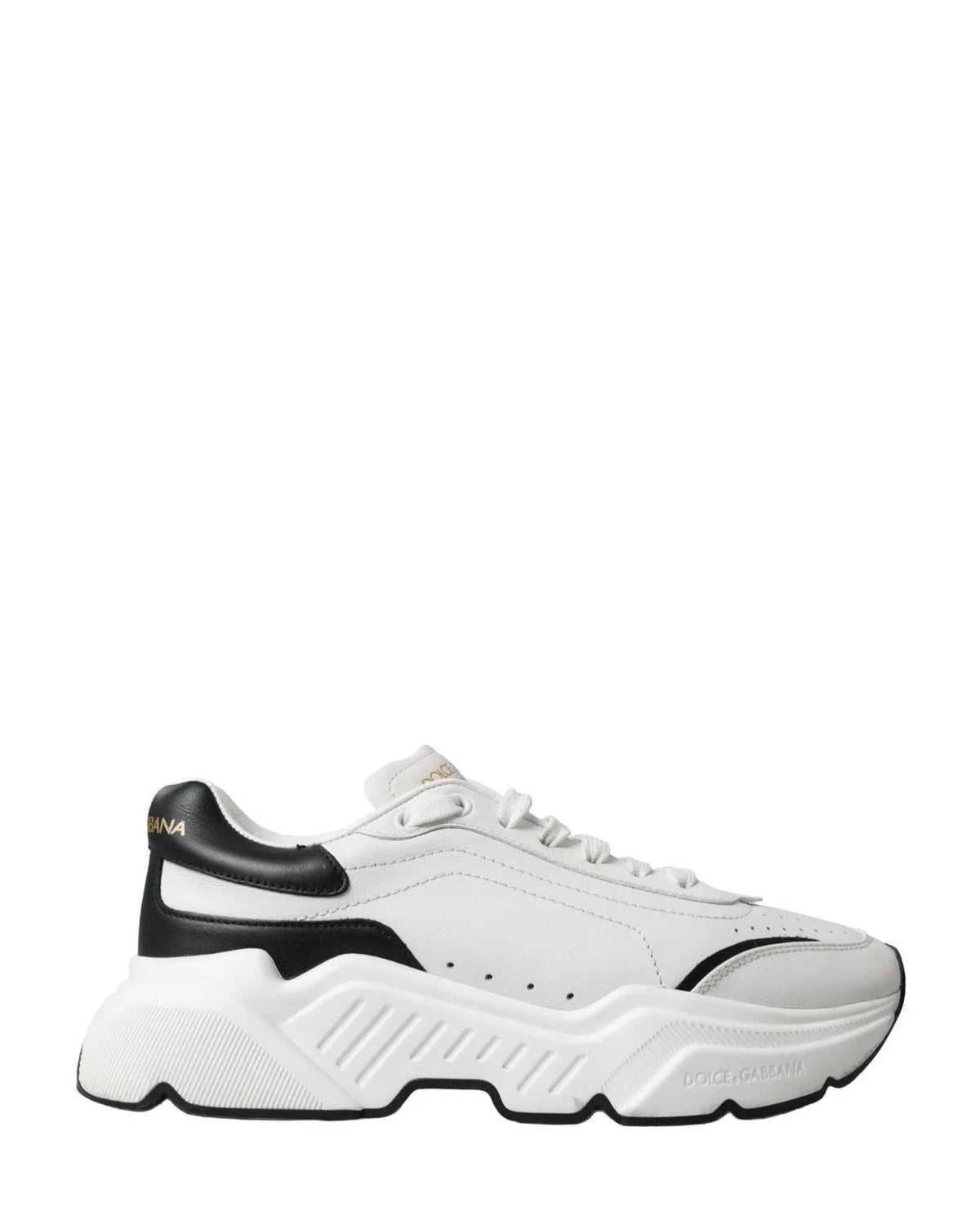 Dolce & Gabbana Black White Chic Daymaster Leather Sneakers Sneakers