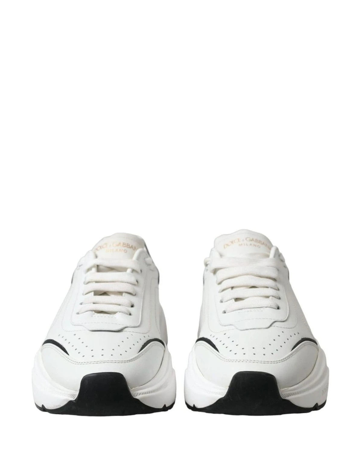 Dolce & Gabbana Black White Chic Daymaster Leather Sneakers Sneakers