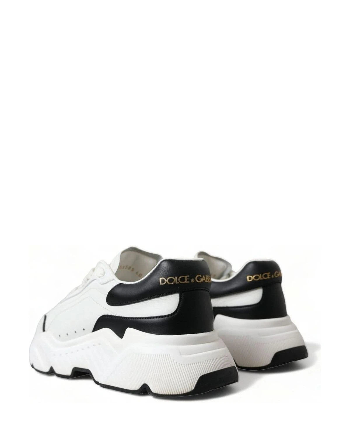 Dolce & Gabbana Black White Chic Daymaster Leather Sneakers Sneakers
