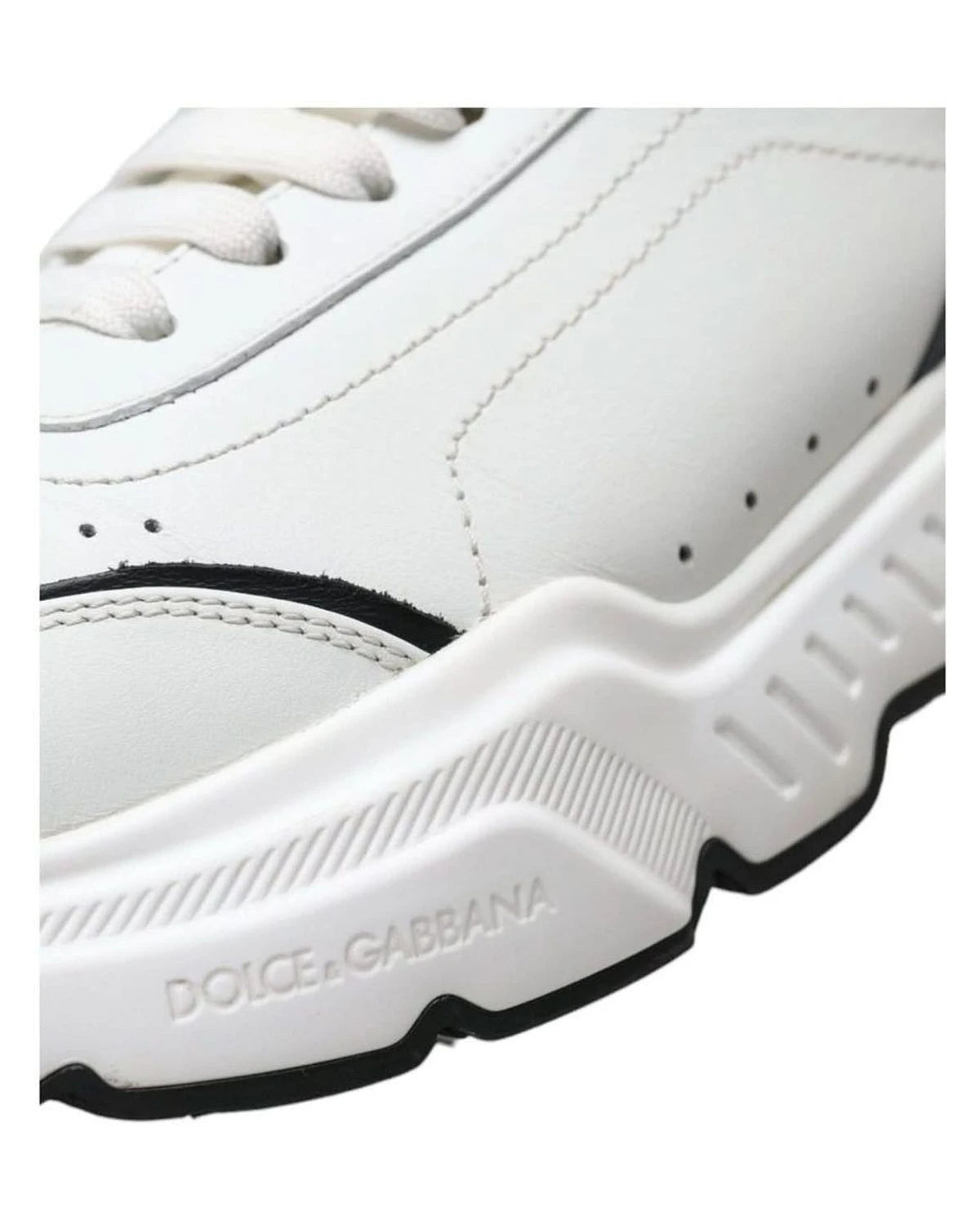 Dolce & Gabbana Black White Chic Daymaster Leather Sneakers Sneakers