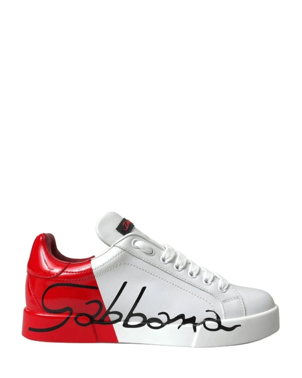 Dolce & Gabbana White Elegant Leather Portofino Sneakers Sneakers