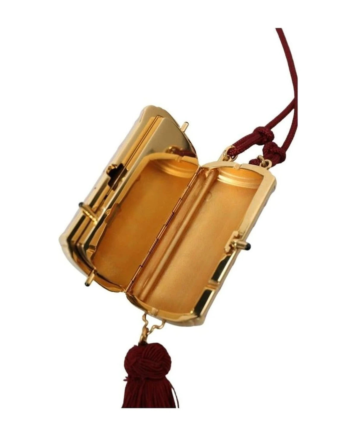 Dolce & Gabbana Pink Exotic Leather Mini Mirror Bag With Tassel Clutch Bags