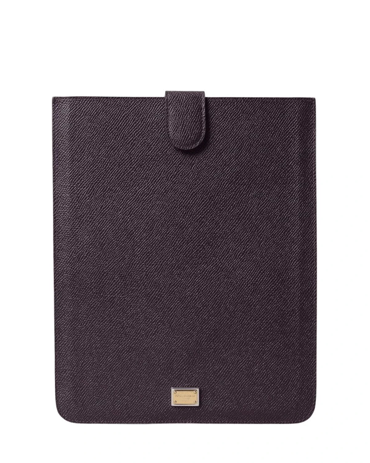 Dolce & Gabbana Brown Elegant Leather Tablet Pouch Clutch Bags