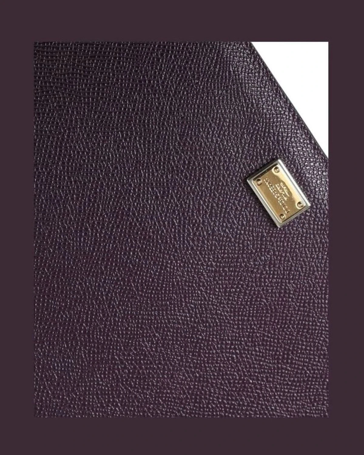 Dolce & Gabbana Brown Elegant Leather Tablet Pouch Clutch Bags