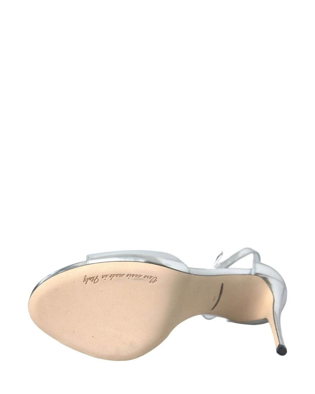 Dolce & Gabbana Silver Keira Leather Heels Sandals Shoes Heels