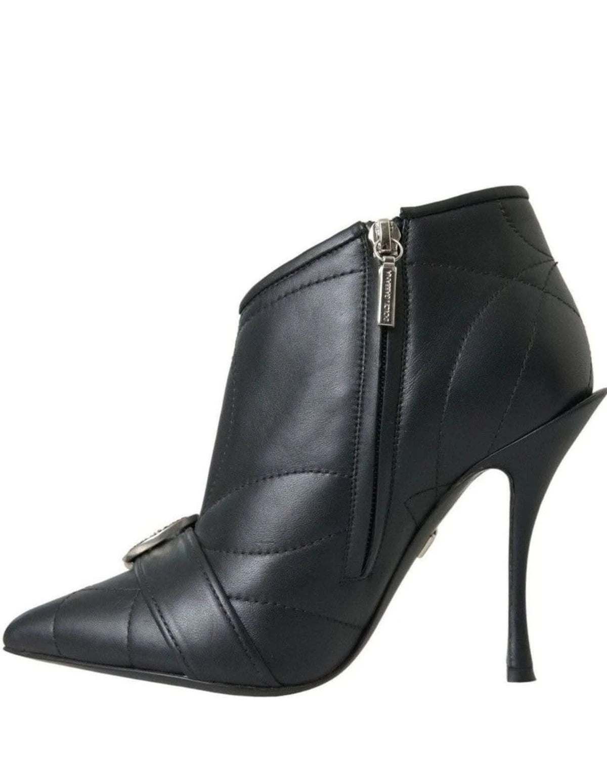 Dolce & Gabbana Black Devotion Quilted Buckled Boots Shoes Boots