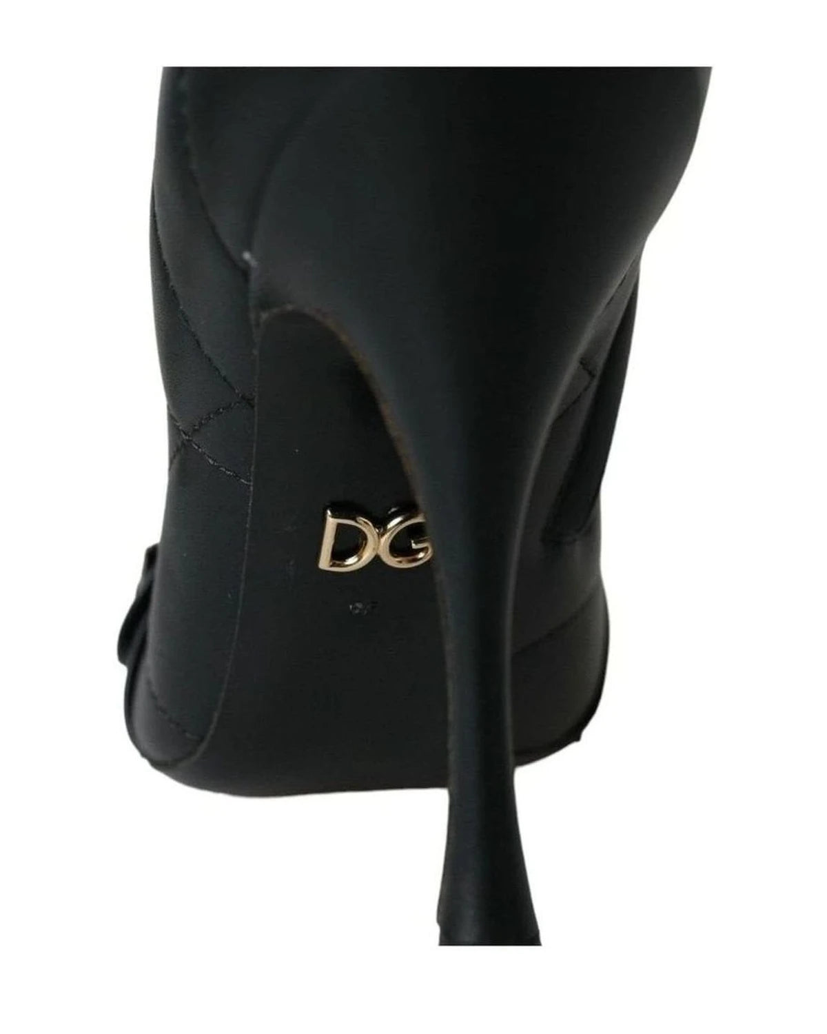 Dolce & Gabbana Black Devotion Quilted Buckled Boots Shoes Boots