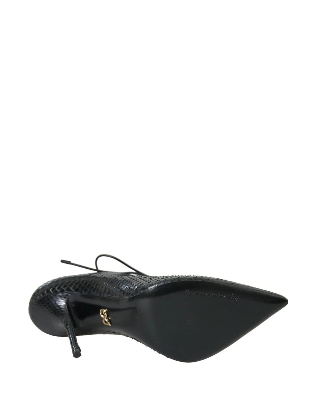 Dolce & Gabbana Black Python Leather Mary Jane Pumps Shoes Heels