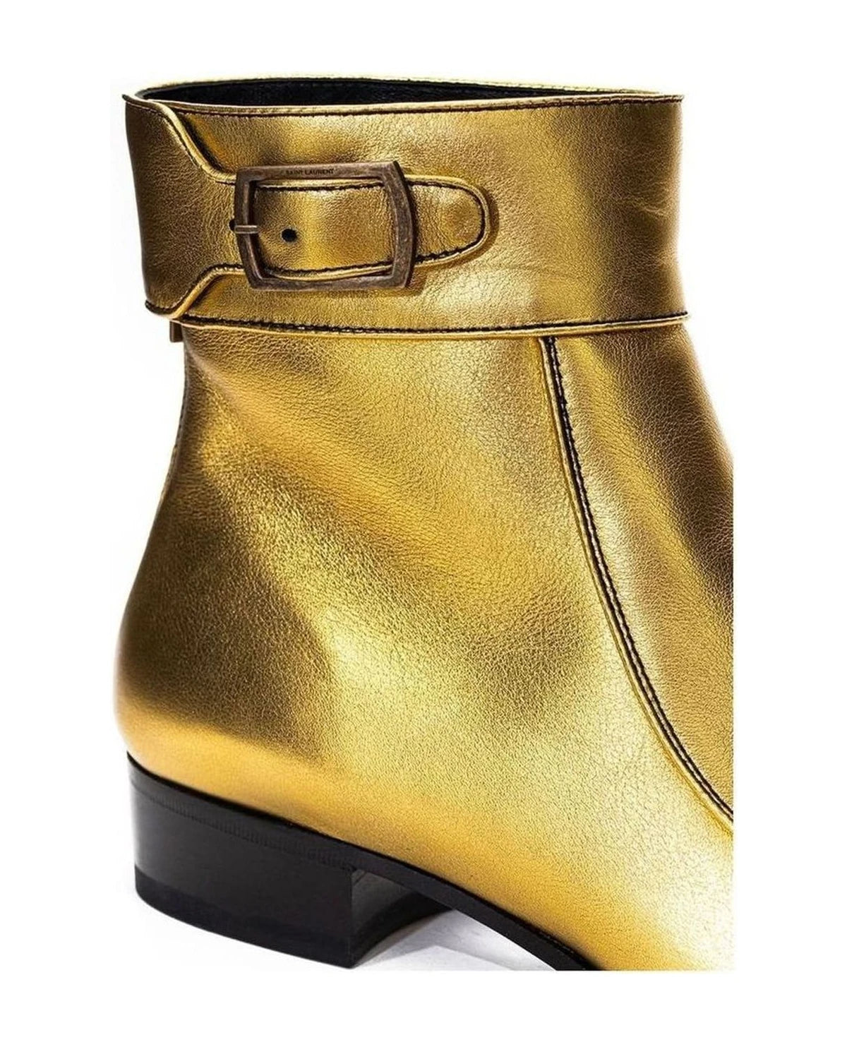 Saint Laurent Gold Leather Boot Boots