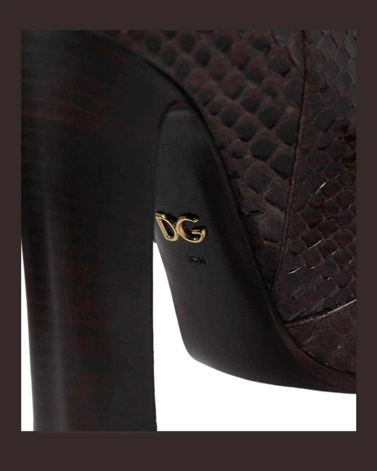 Dolce & Gabbana Brown Exotic Leather Heels High Boots Shoes Boots