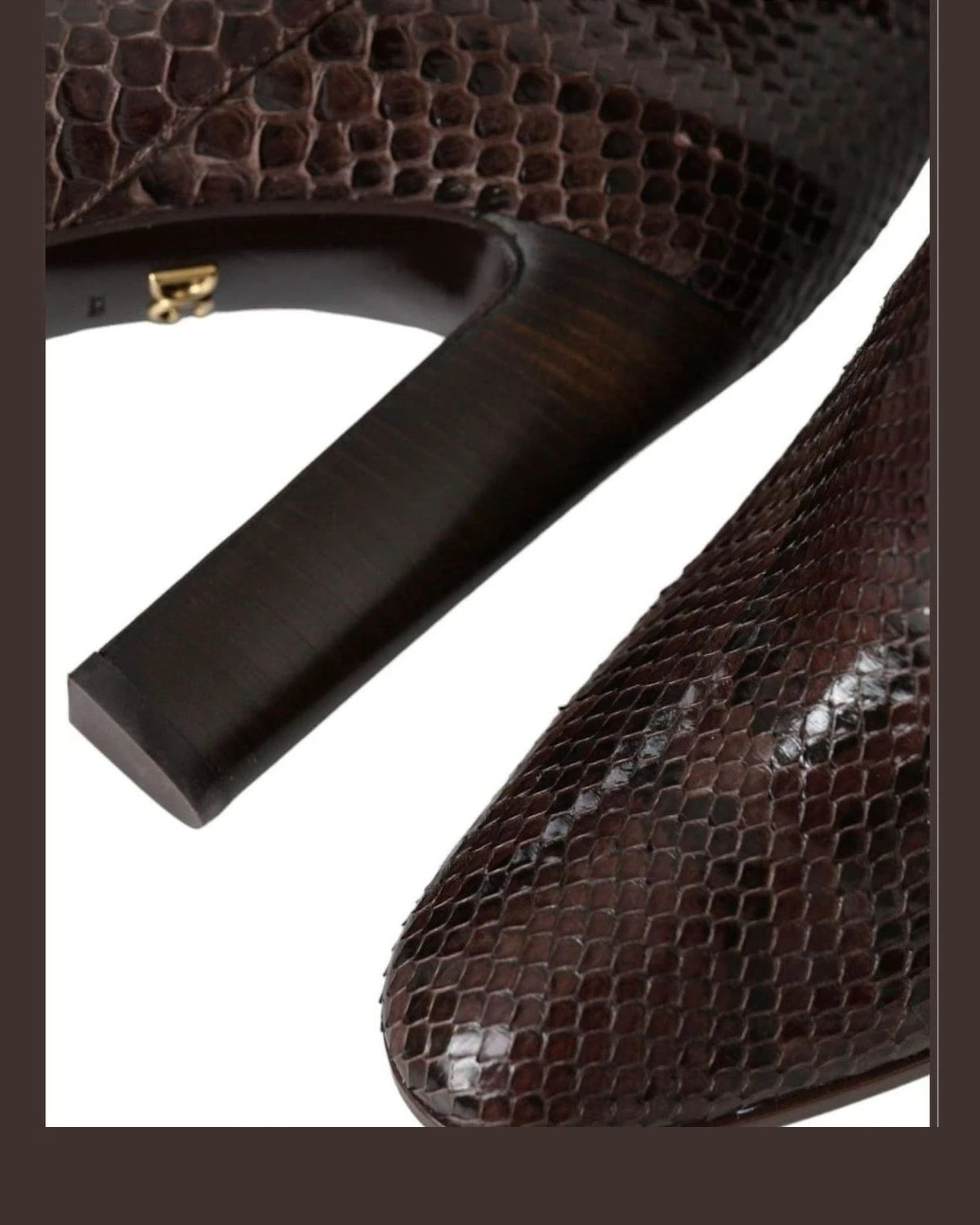 Dolce & Gabbana Brown Exotic Leather Heels High Boots Shoes Boots