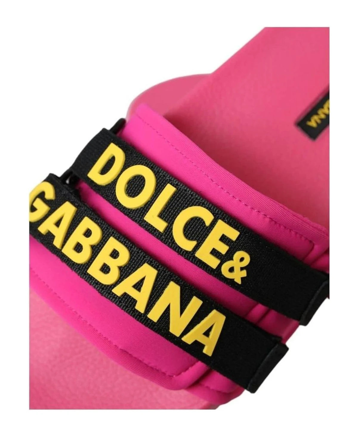 Dolce & Gabbana Pink Logo Beachwear Flats Sandals Shoes Flats