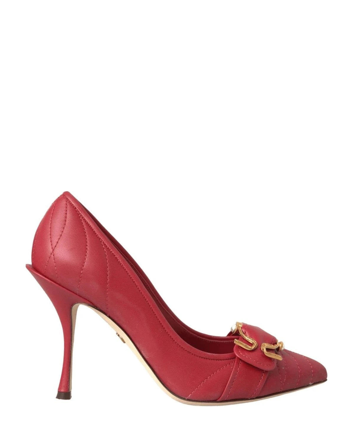 Dolce & Gabbana Red Devotion Leather Heels Pumps Shoes Heels
