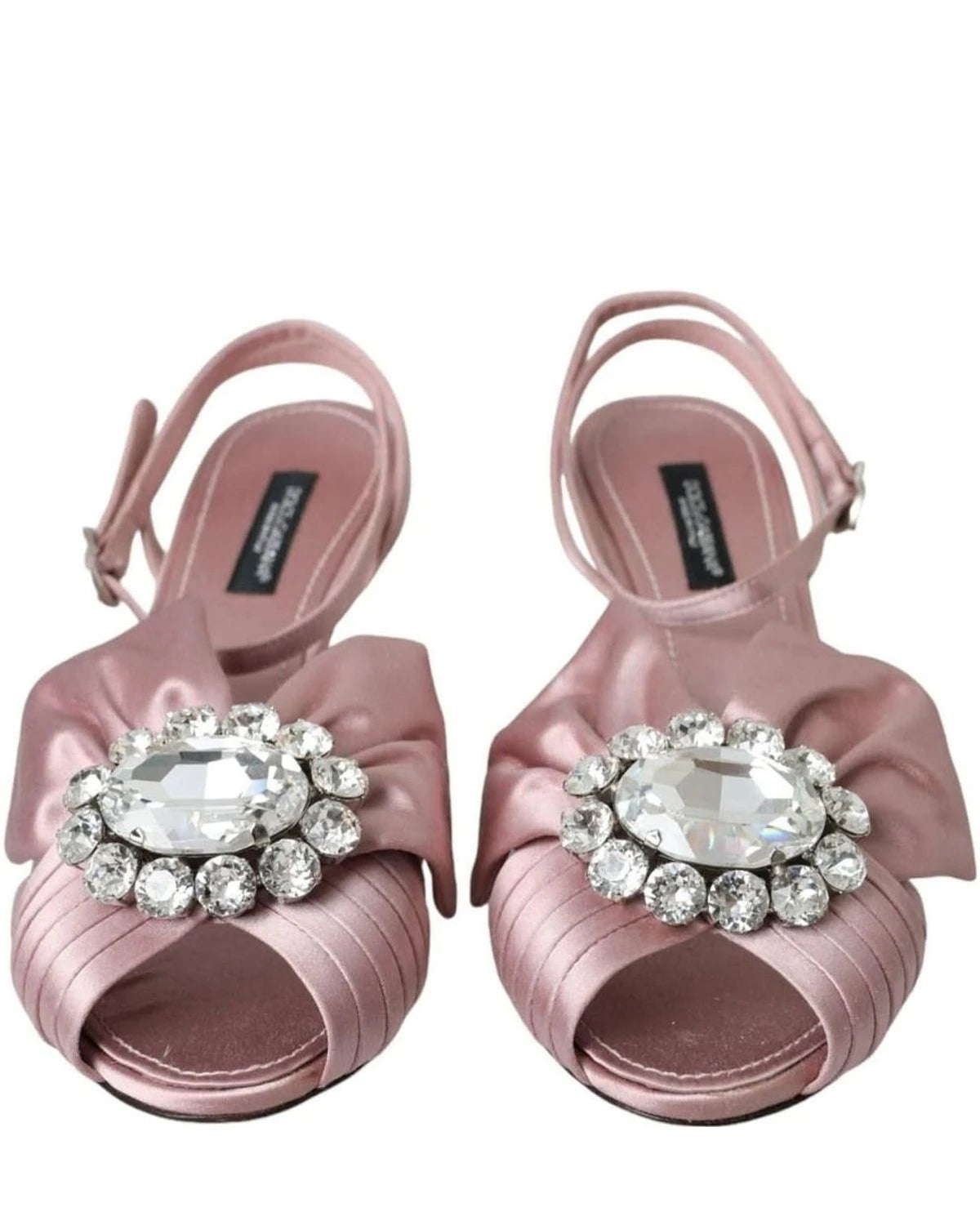 Dolce & Gabbana Pink Keira Crystal Heels Sandals Shoes Heels